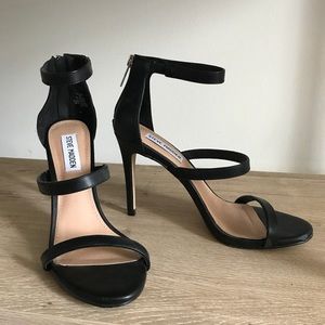 Black strappy heels